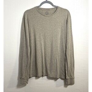 J. Crew Men's The Broken-In Tee Tan Long Sleeve Shirt Size Medium Casual